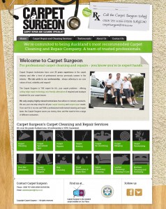Web design for Carpet Surgeon