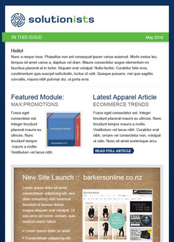 example of a newsletter design